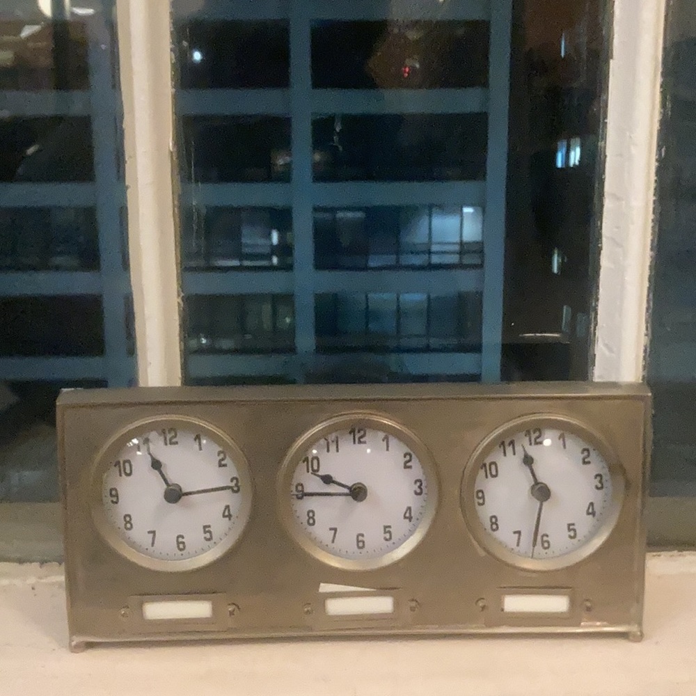 🕰⏰ 1950s Era Atomic Triple Clock | Rare and Heavy ⏰🕰